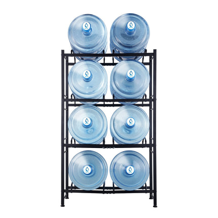 4-Tier 5-Gallon Water Jug Rack, Double Row, Holds 8