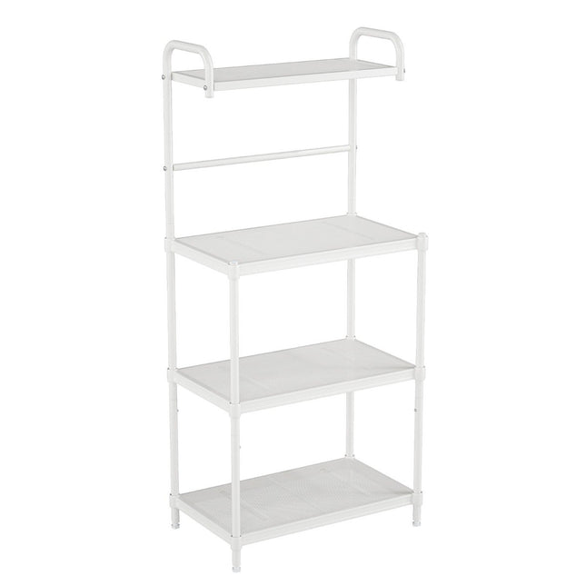 4-laags verstelbaar keukenrek, 59x34x136 cm, wit