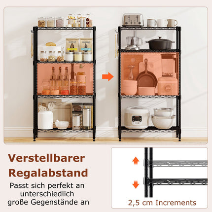 4-Tier Adjustable Metal Storage Shelf – Heavy Duty