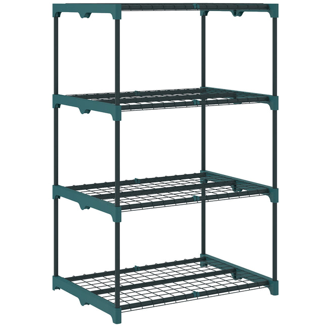 4-Tier Plant Stand, Steel Frame, Indoor/Outdoor Use
