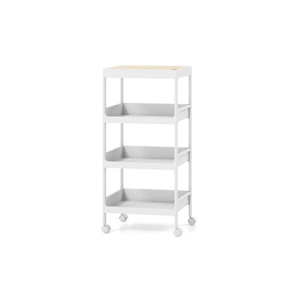 4 Tier Utility Rolling Storage Cart with Removable Tray