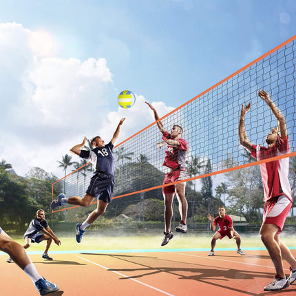 4-Way Volleyball Net Set, Adjustable Height, Carry Bag