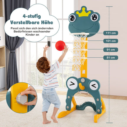 4-in-1 Adjustable Kids Sports Center – Basketball, Soccer, Golf