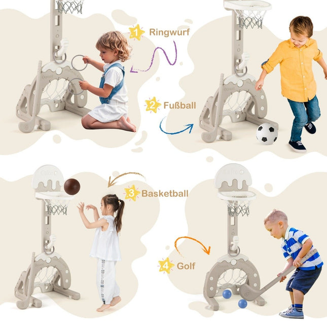 4-in-1 Adjustable Kids Sports Set – Basketball, Soccer, Golf