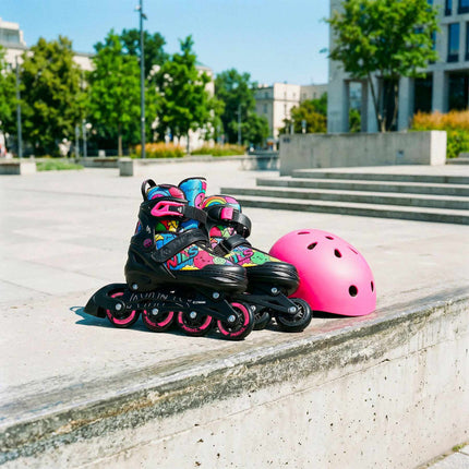 4-in-1 Adjustable Skates Set, Pink, Size L (39-42)
