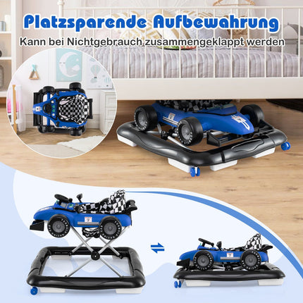 4-in-1 Baby Walker with Adjustable Height and Music