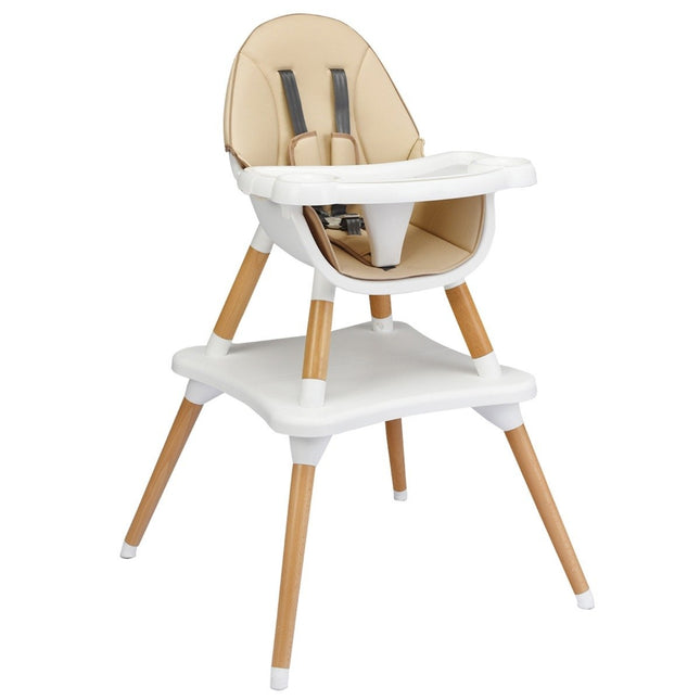 4-in-1 Convertible Baby High Chair with Safety Harness