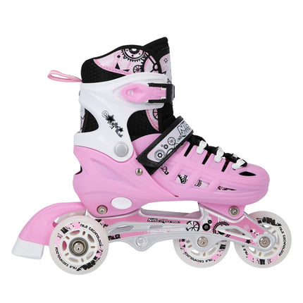 4-in-1 Inline/Ice Skates, Pink, Size M (35-38)