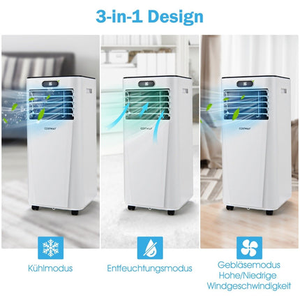 4 in 1 Portable Air Conditioner 7000 BTU Cooling & Ventilation & Dehumidification 16℃～32℃ White
