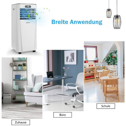 4 in 1 Portable Air Conditioner 7000 BTU Cooling & Ventilation & Dehumidification 16℃～32℃ White