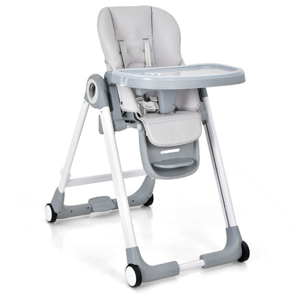 4 in 1 baby high chair foldable baby chair with reclining function 84 x 56 x 104 cm gray