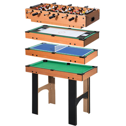 4-in-1 multi-game table: Football, hockey, billiards, tennis