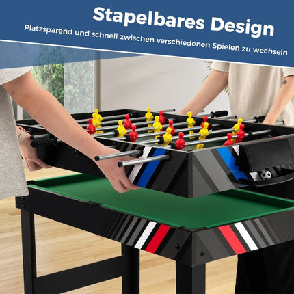 4 in 1 multi-game table with table football & pool billiards & air hockey & table tennis arcade game set