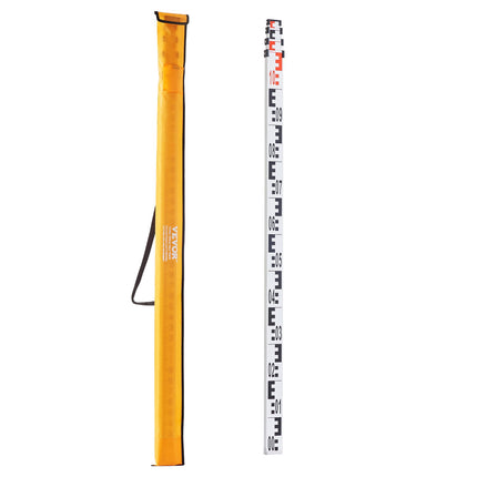 4m Aluminum Telescopic Leveling Rod, CM MM Scale