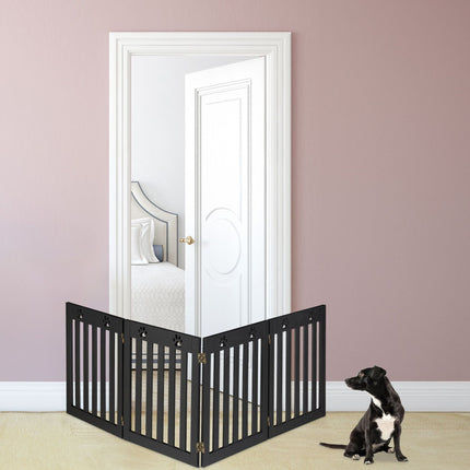 4-part dog barrier fence paws