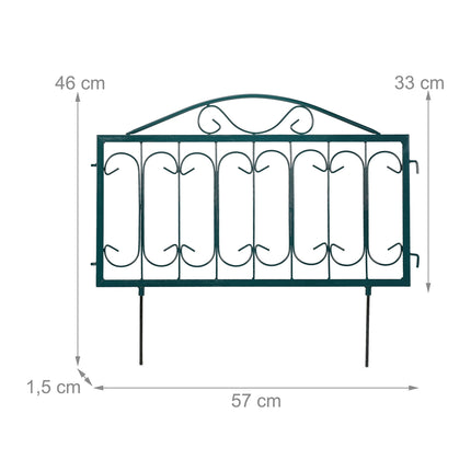 4-part flower bed fence in metal