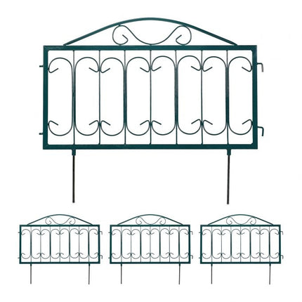4-part flower bed fence in metal