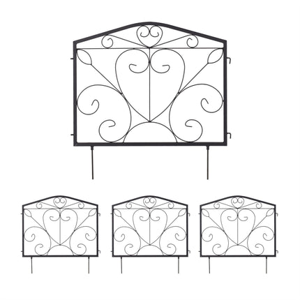 4-part flower bed fence in metal