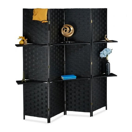 4-part screen with shelves