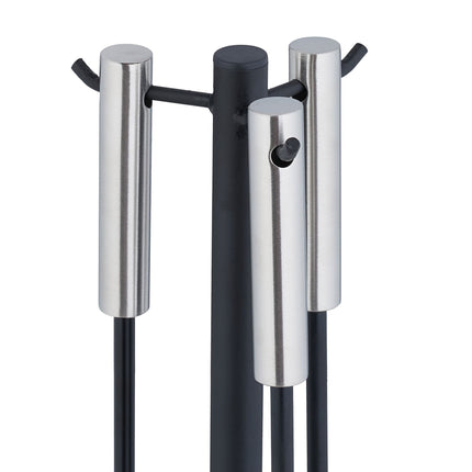 4-piece fireplace set in black