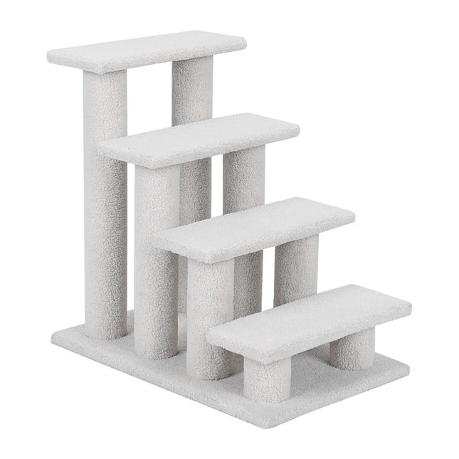 4 steps animal stairs for cats and dogs up to 25 kg cat stairs dog stairs beige
