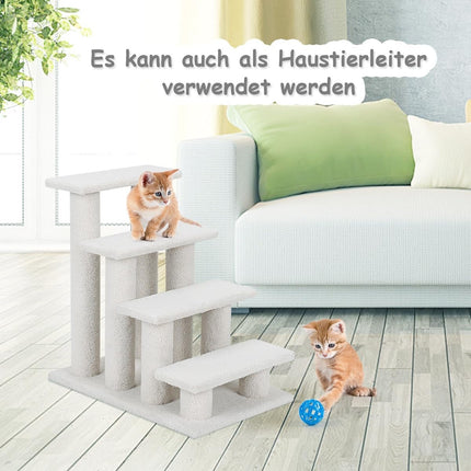 4 steps animal stairs for cats and dogs up to 25 kg cat stairs dog stairs beige