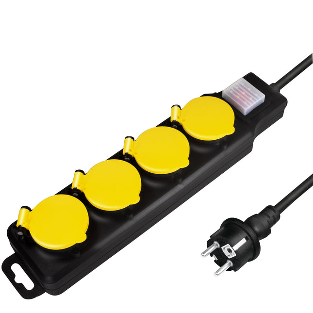 4-way socket outlet with switch Outdoor use IP44
