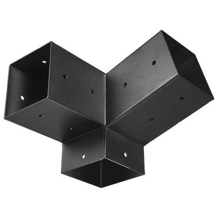 4x4 3-Way Slanted Pergola Brackets Kit with Bases, 2-Pack