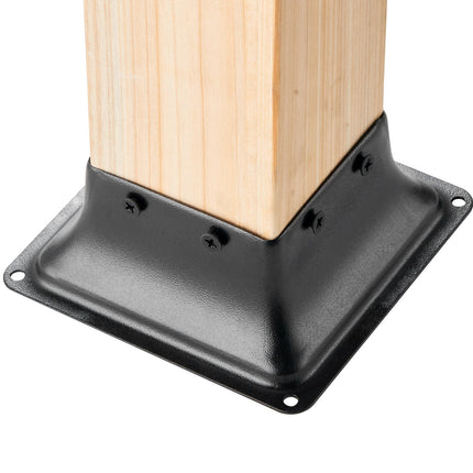 4x4 Post Base Brackets, Powder-Coated Steel, 20 Pack