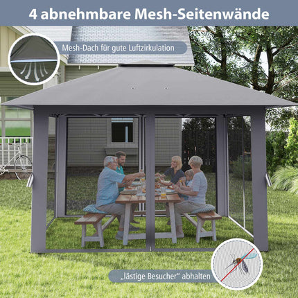 4x4m Pop-Up Gazebo with Mosquito Netting and Carry Bag