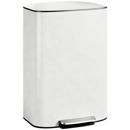 50L Kitchen Step Trash Can – Soft-Close, Stay-Open Lid