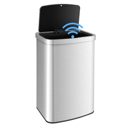 50L Sensor Trash Can, Stainless Steel, Odor Control
