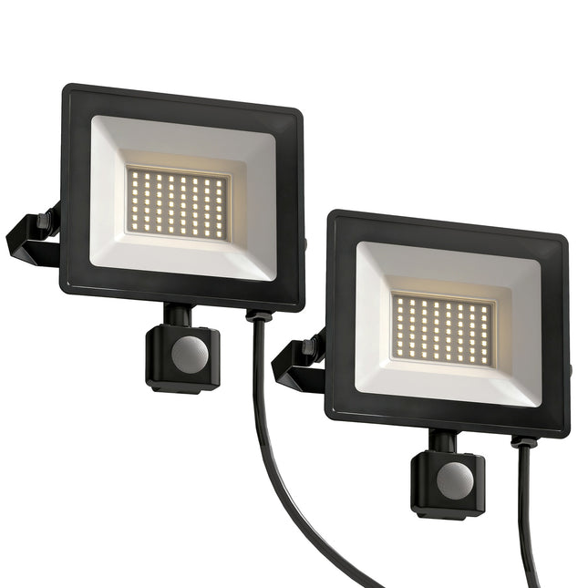 50W Adjustable Work Light, 3 Modes, Aluminum, Black
