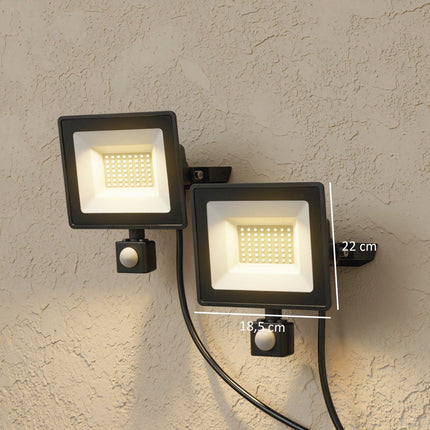 50W Adjustable Work Light, 3 Modes, Aluminum, Black