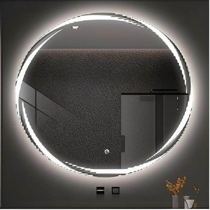 50 cm Round LED Bathroom Mirror, Dimmable, Anti-Fog