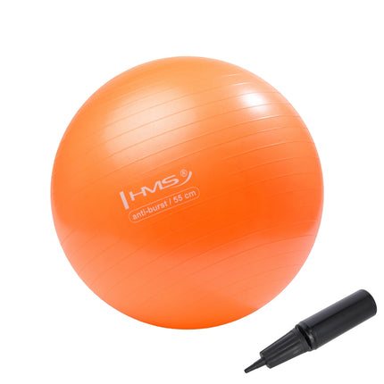 55cm Orange Gym Ball – Anti-Burst, Non-Slip Surface