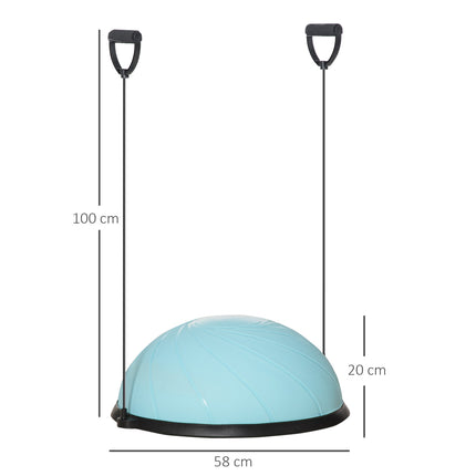 58 cm Half Yoga Ball Trainer with rope for balance stability