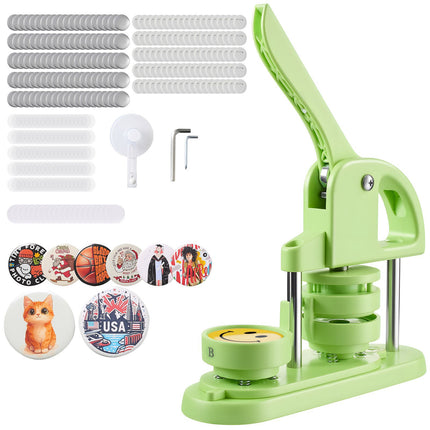 58mm Button Maker Machine, 100-Piece Kit, Circle Cutter