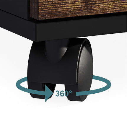 5-Drawer Rolling Cabinet with Wheels and Brakes