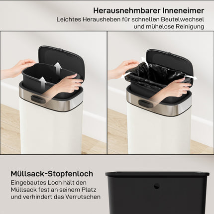 5L Stainless Steel Trash Can, Freestanding or Hanging