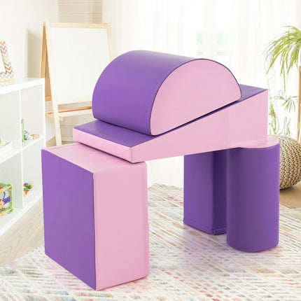 5 PCS. Foam building blocks, giant building blocks for running around and climbing, large building blocks, purple