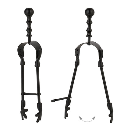5-Piece Black Metal Fireplace Tool Set
