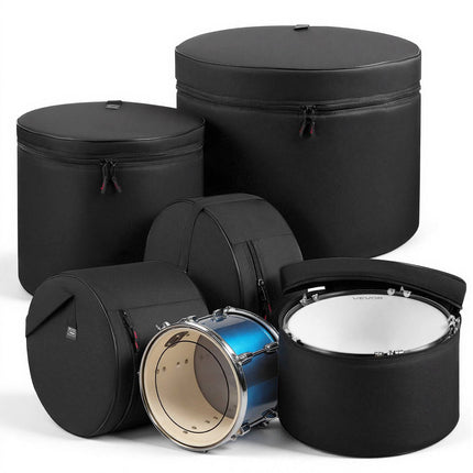 5-Piece Drum Bag Set, 600D Padded Bass Tom Snare