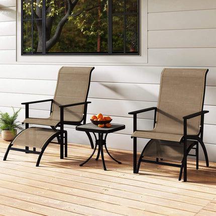 5-Piece Outdoor Balcony Set with Chairs, Ottomans & Table