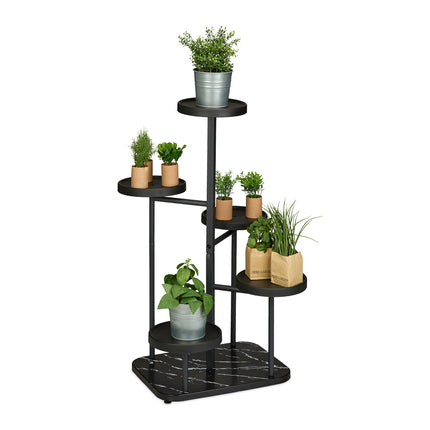 5-Tier Metal & Plastic Plant Stand