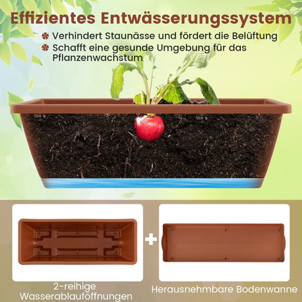 5-Tier Vertical Planter with Adjustable Boxes and Wheels