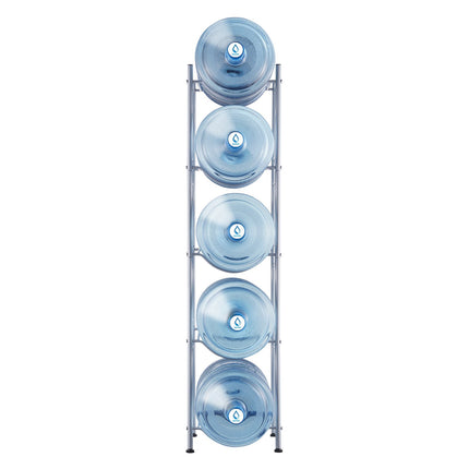 5-Tier Water Jug Holder Rack, 5 Gallon, Holds 5 Bottles