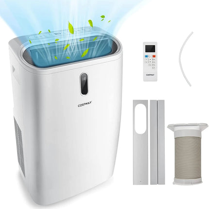 5 in 1 Air Conditioner 14000 BTU Heating & Cooling & Fan & Dehumidifying Portable Air Conditioner for 40 ㎡ 44.5 x 39 x 77 cm White