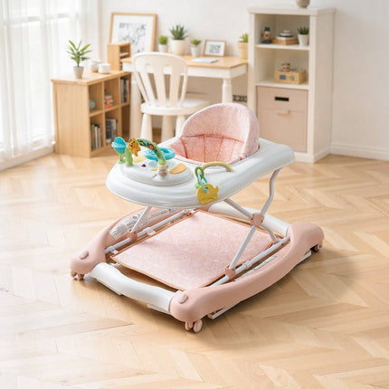 5-in-1 Baby Walker, Folding Activity Center, Adjustable Height