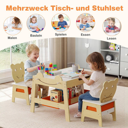 5-in-1 Kids Activity Table Set with Storage